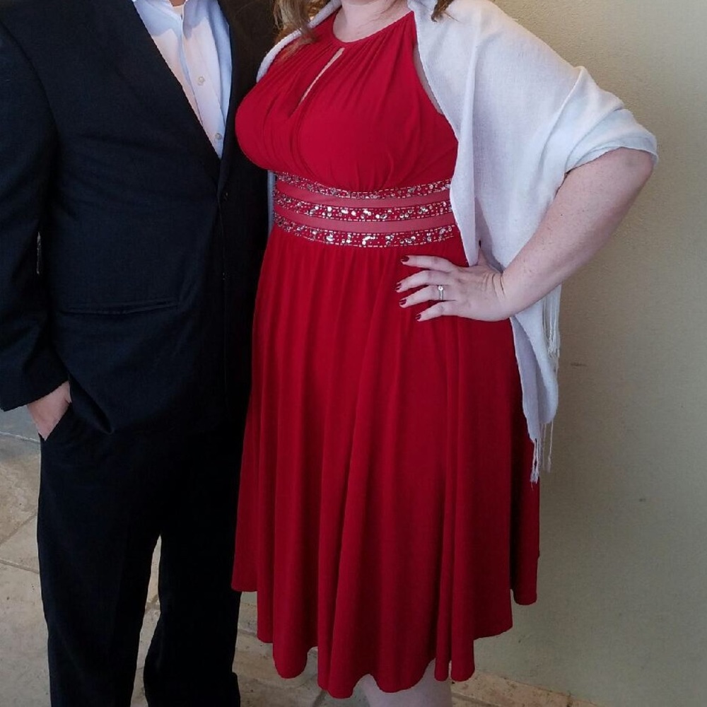 Red cocktail dress